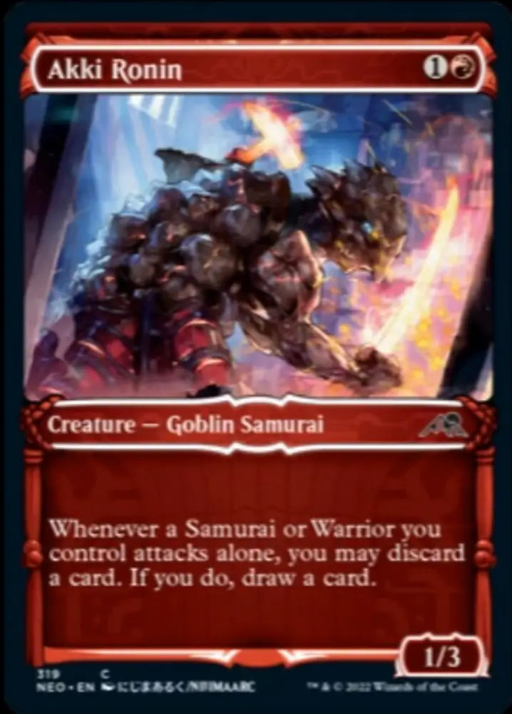 Akki Ronin (Showcase Samurai) [Kamigawa: Neon Dynasty] - MTG Single