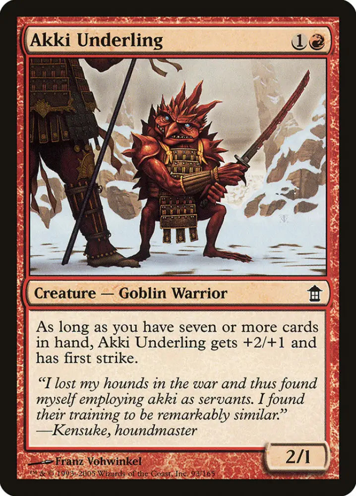 Akki Underling [Saviors of Kamigawa] - MTG Single