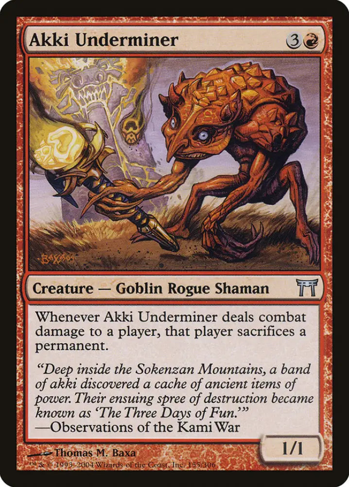 Akki Underminer [Champions of Kamigawa] - MTG Single
