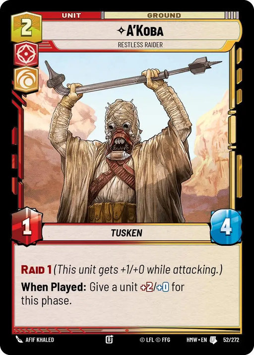 A'Koba - Restless Raider (52/272) [Homeworlds]
