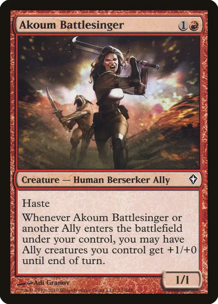 Akoum Battlesinger [Worldwake] - MTG Single