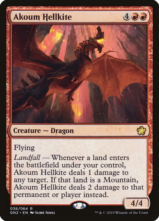 Akoum Hellkite [Game Night 2019] - MTG Single