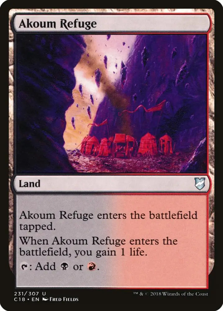 Akoum Refuge [Commander 2018] - MTG Single