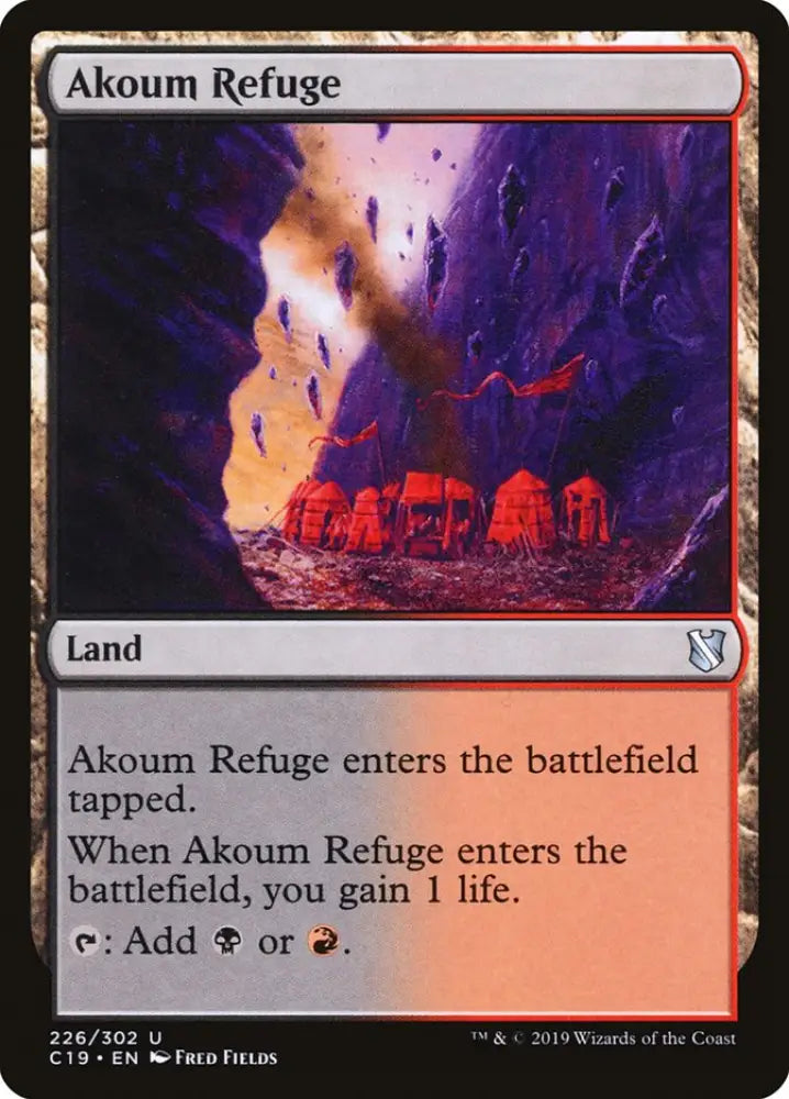 Akoum Refuge [Commander 2019] - MTG Single