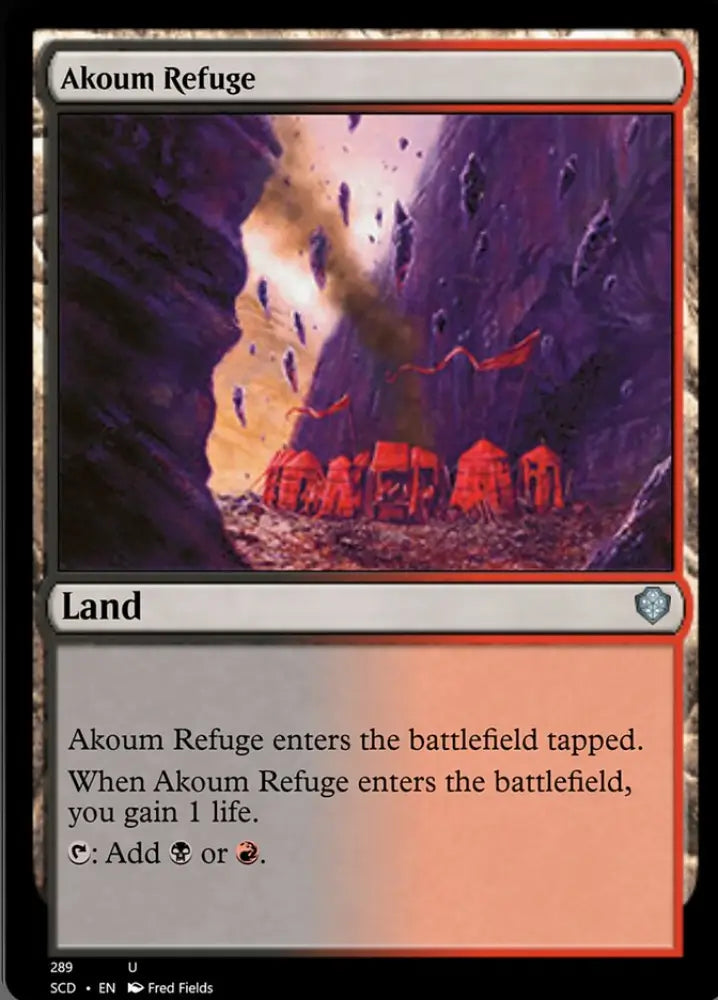 Akoum Refuge [Starter Commander Decks] - MTG Single