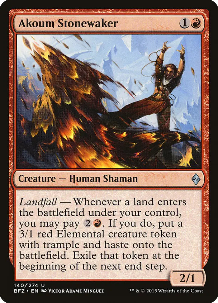Akoum Stonewaker [Battle for Zendikar] - MTG Single