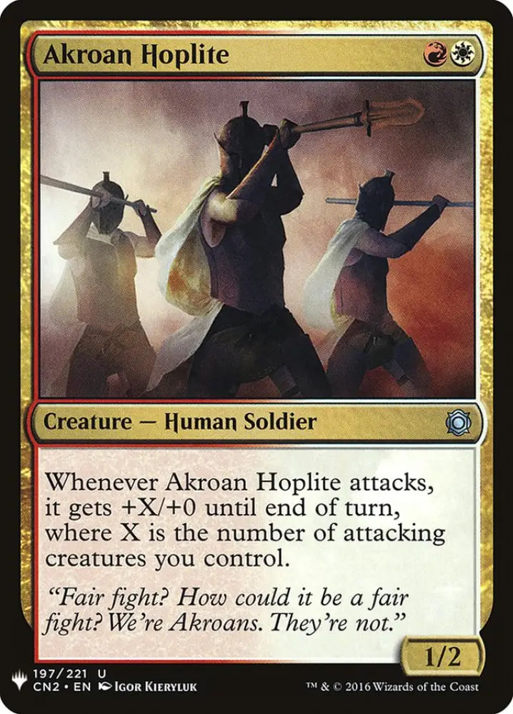 Akroan Hoplite [Mystery Booster] - MTG Single