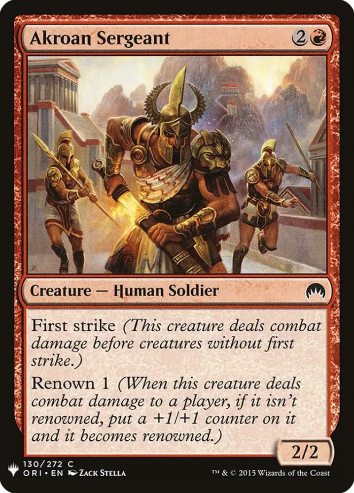 Akroan Sergeant [Mystery Booster] - MTG Single