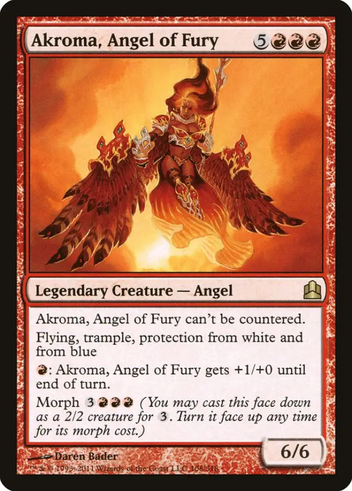 Akroma Angel of Fury [Commander 2011] - MTG Single