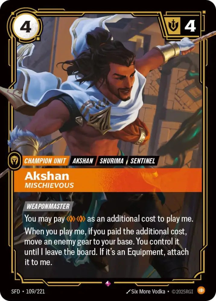 Akshan - Mischievous (109/221) [Spiritforged]