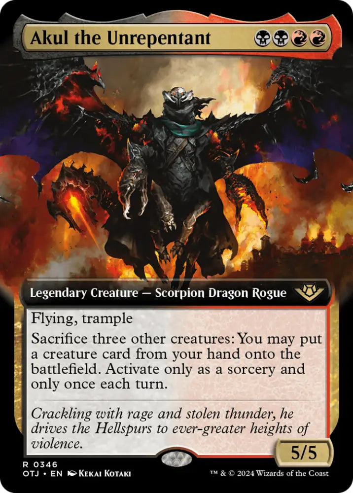Akul the Unrepentant (Extended Art) [Outlaws of Thunder Junction] - MTG Single
