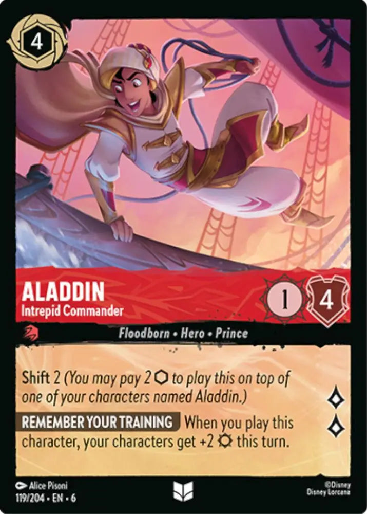 Aladdin - Intrepid Commander (119/204) [Azurite Sea] - Lorcana Single