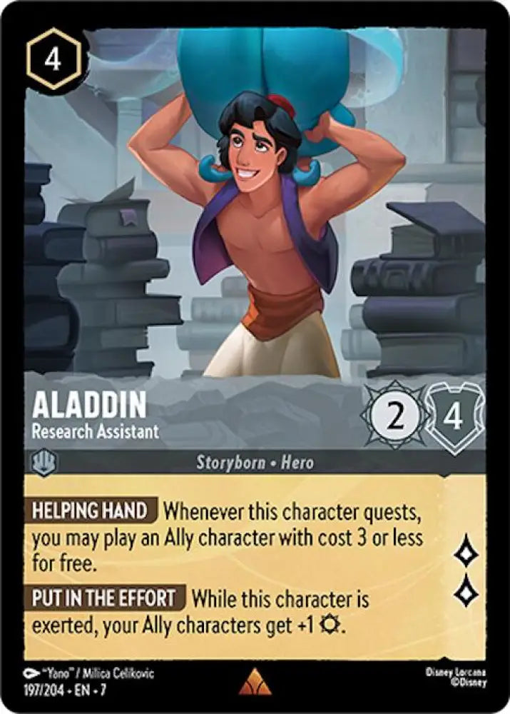 Aladdin - Research Assistant (197/204) [Archazia’s Island] - Lorcana Single