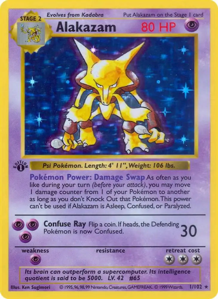 Alakazam (001/102) [Base Set Shadowless (1st Edition)]