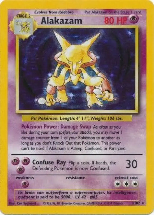 Alakazam (1/102) [Base Set Unlimited] - Pokemon Single