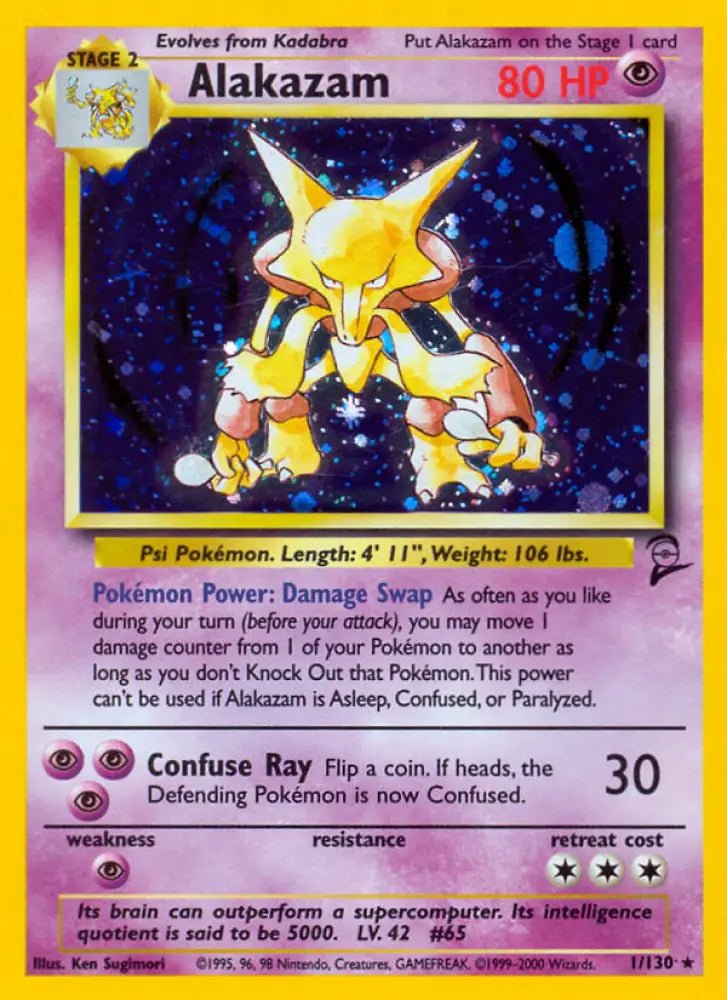 Alakazam (1/130) [Base Set 2] - Pokemon Single