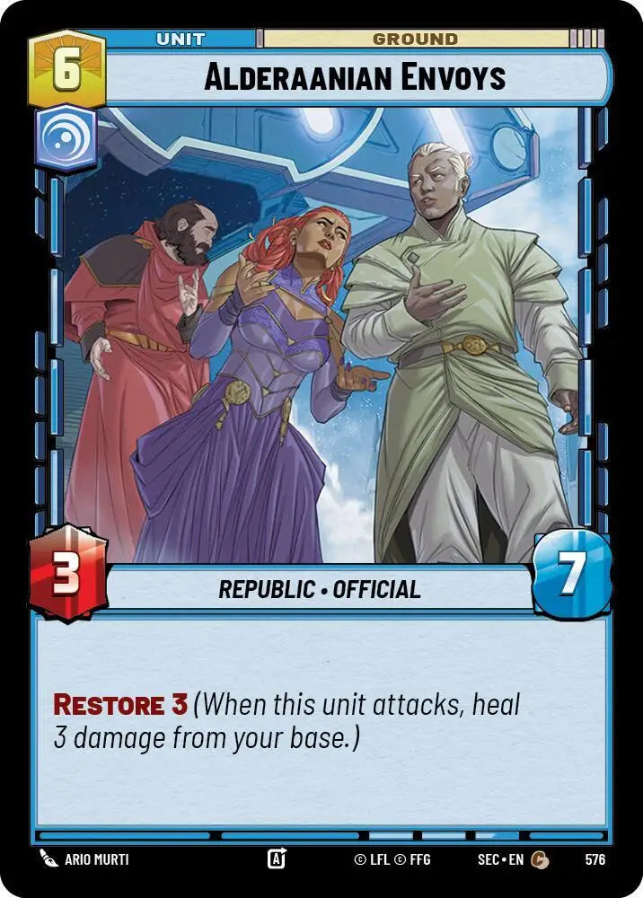 Alderaanian Envoys (Foil) (576) [Secrets of Power]