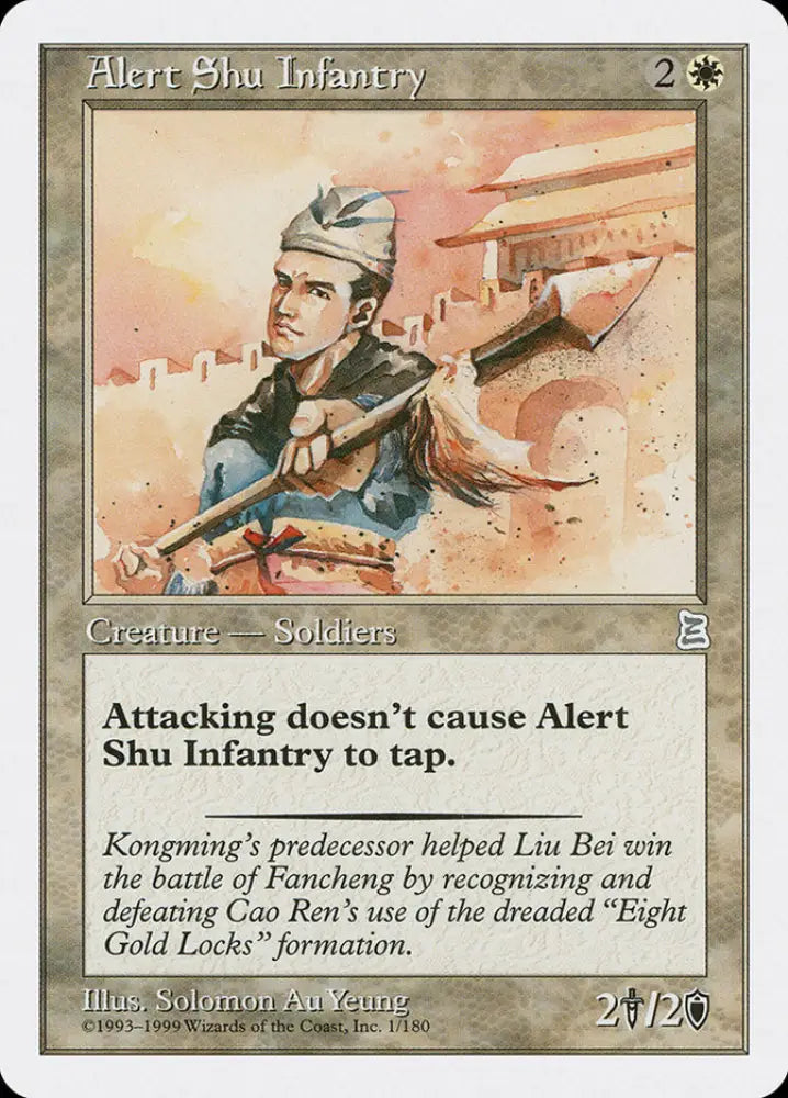 Alert Shu Infantry [Portal Three Kingdoms] - MTG Single