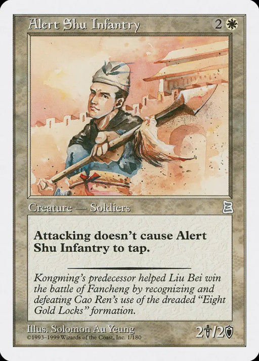 Alert Shu Infantry [Portal Three Kingdoms] - MTG Single