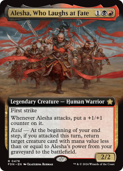Alesha Who Laughs at Fate (Extended Art) [Foundations] - MTG Single
