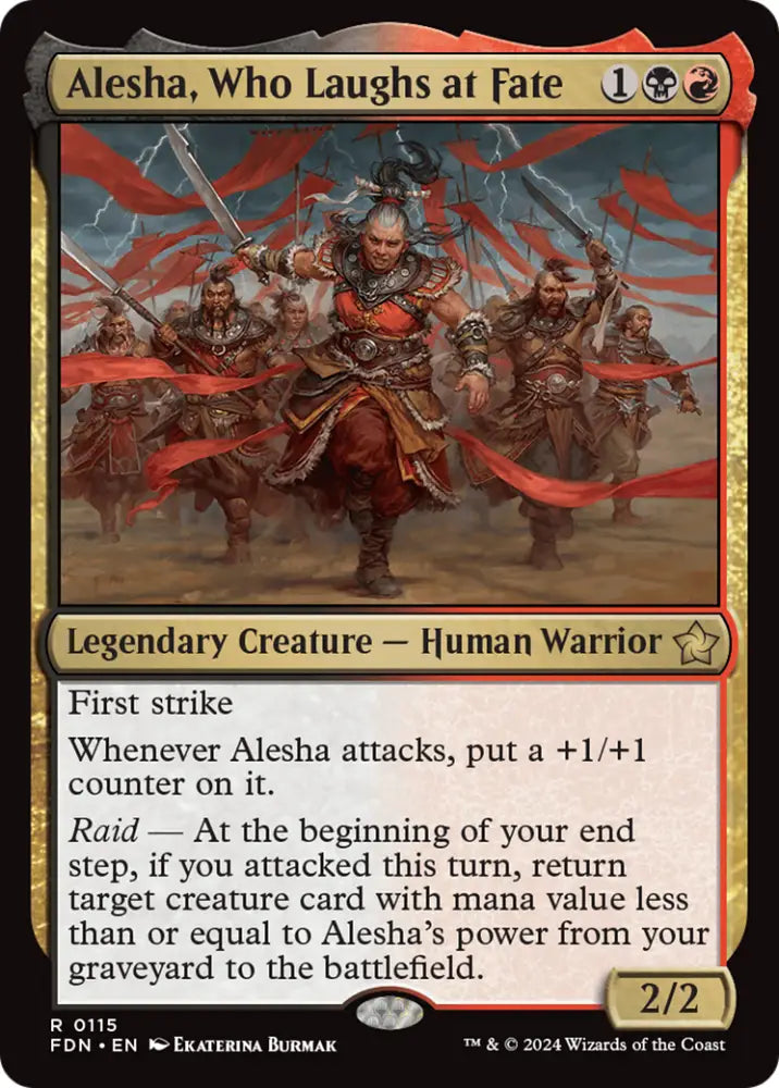 Alesha Who Laughs at Fate [Foundations] - MTG Single