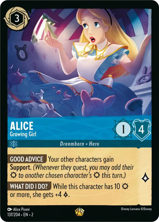 Alice - Growing Girl (137/204) [Rise of the Floodborn] - Lorcana Single