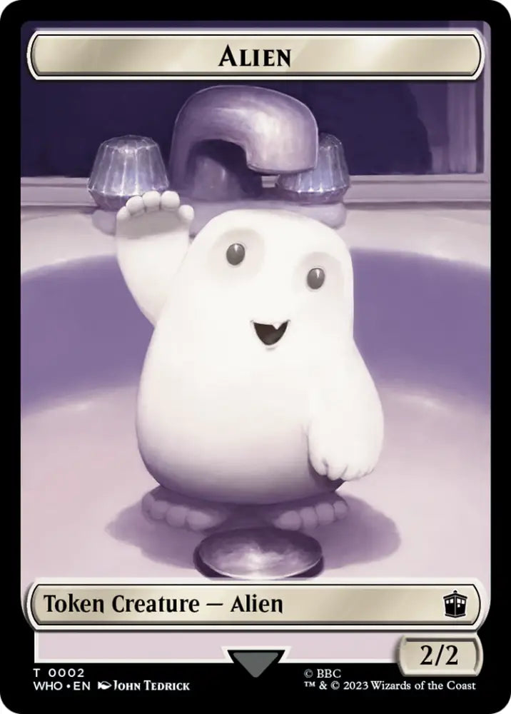 Alien // Mark of the Rani Double-Sided Token [Doctor Who Tokens] - MTG Single