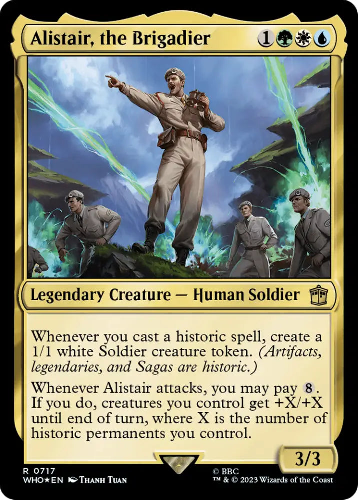 Alistair the Brigadier (Surge Foil) [Doctor Who] - MTG Single