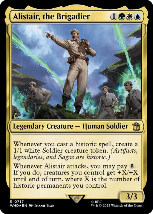 Alistair the Brigadier (Surge Foil) [Doctor Who] - MTG Single
