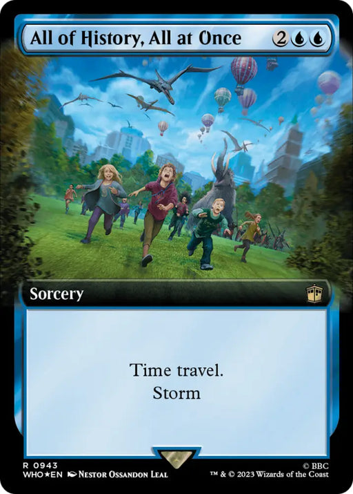 All of History All at Once (Extended Art) (Surge Foil) [Doctor Who] - MTG Single
