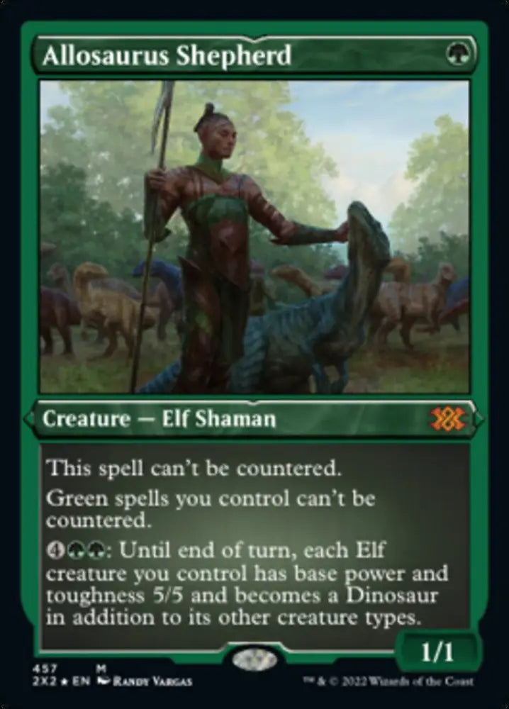 Allosaurus Shepherd (Foil Etched) [Double Masters 2022] - MTG Single