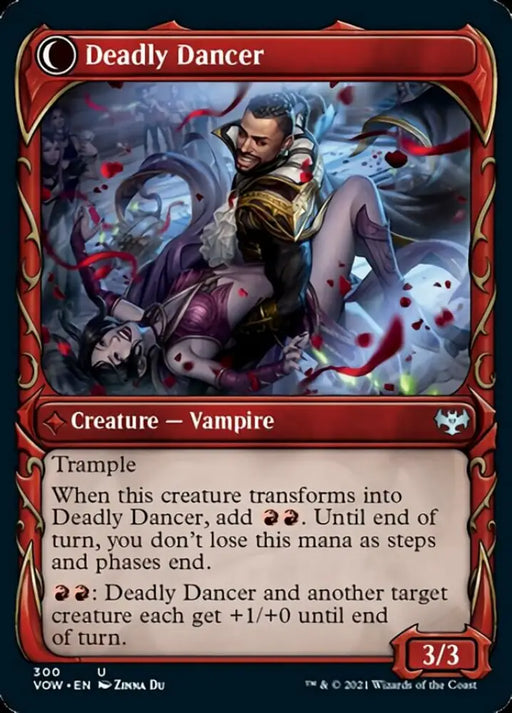 Alluring Suitor // Deadly Dancer (Showcase Fang Frame) [Innistrad: Crimson Vow] - MTG Single