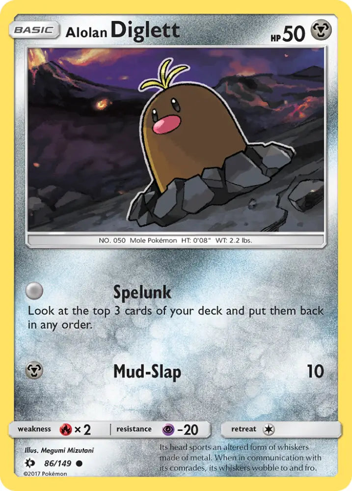 Alolan Diglett (86/149) [Sun & Moon: Base Set] - Pokemon Single