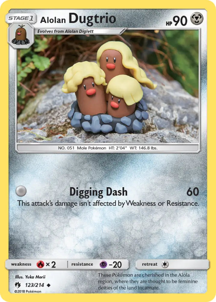 Alolan Dugtrio (123/214) [Sun & Moon: Lost Thunder] - Pokemon Single