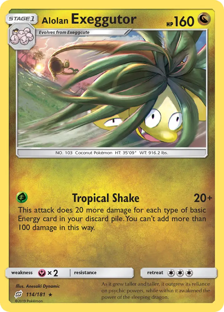 Alolan Exeggutor (114/181) [Sun & Moon: Team Up] - Pokemon Single