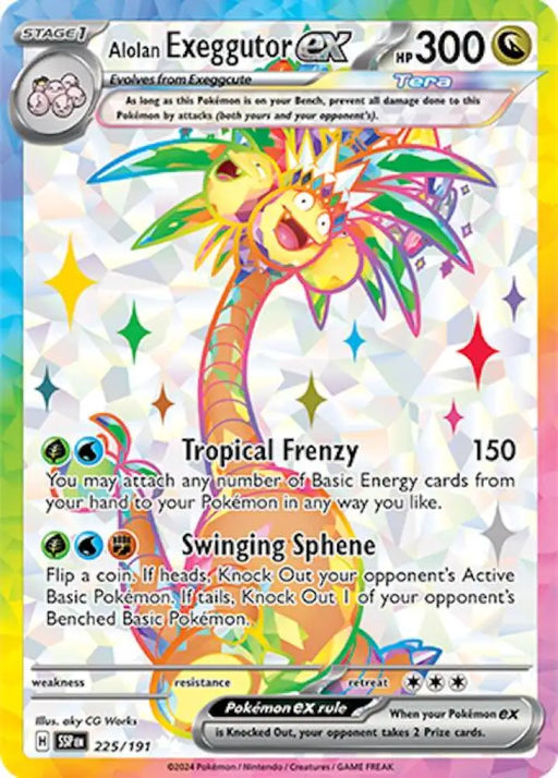 Alolan Exeggutor ex (225/191) [Scarlet & Violet: Surging Sparks] - Pokemon Single