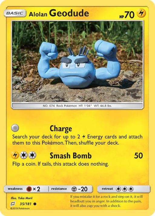 Alolan Geodude (35/181) [Sun & Moon: Team Up] - Pokemon Single