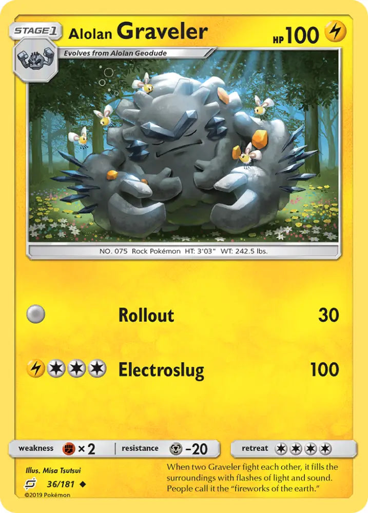 Alolan Graveler (36/181) [Sun & Moon: Team Up] - Pokemon Single