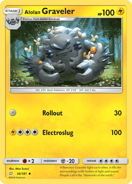 Alolan Graveler (36/181) [Sun & Moon: Team Up] - Pokemon Single