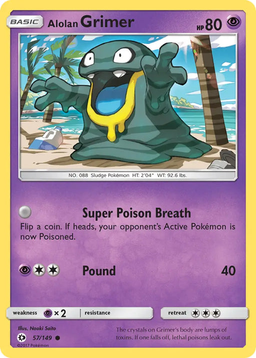 Alolan Grimer (57/149) [Sun & Moon: Base Set] - Pokemon Single