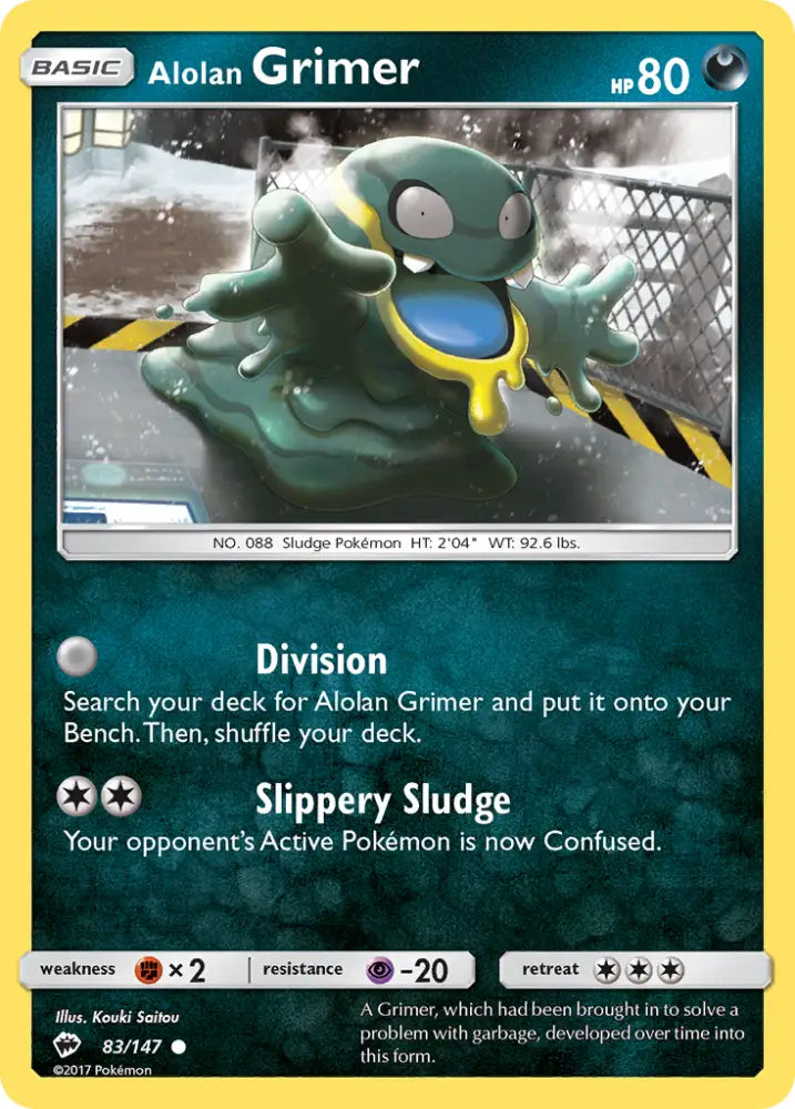 Alolan Grimer (83/147) [Sun & Moon: Burning Shadows] - Pokemon Single