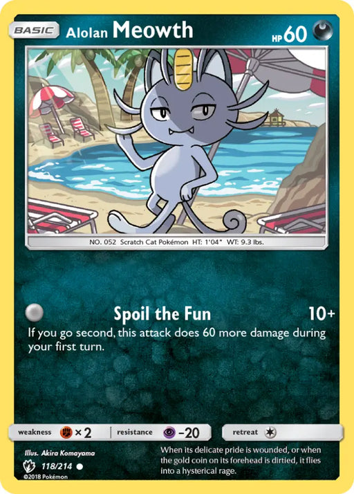 Alolan Meowth (118/214) [Sun & Moon: Lost Thunder] - Pokemon Single