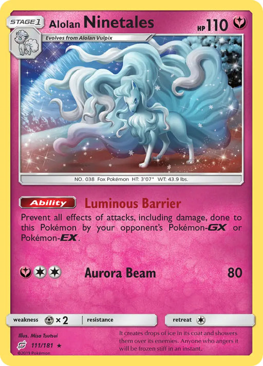 Alolan Ninetales (111/181) [Sun & Moon: Team Up] - Pokemon Single