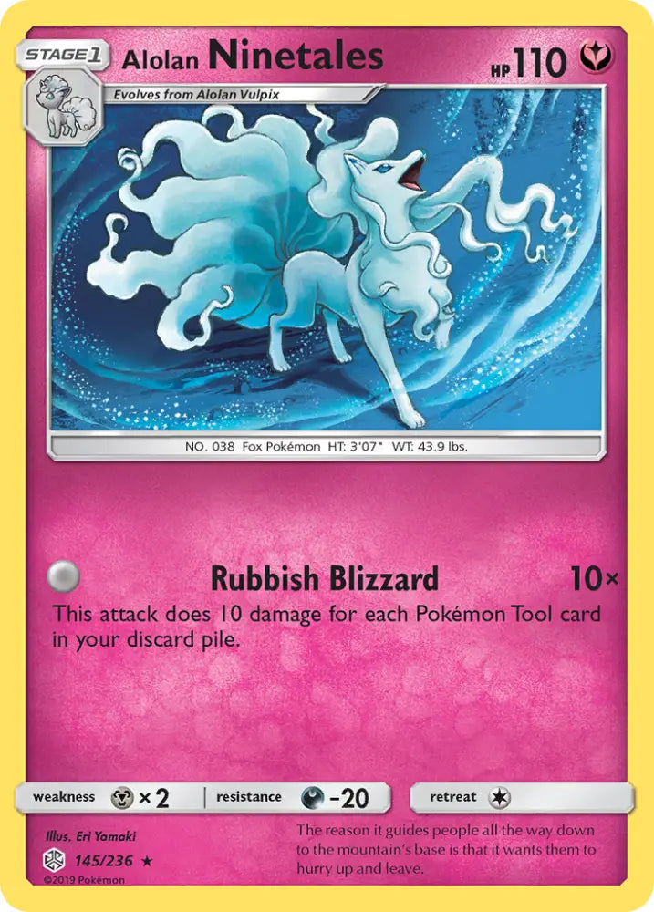 Alolan Ninetales (145/236) [Sun & Moon: Cosmic Eclipse] - Pokemon Single