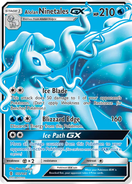 Alolan Ninetales GX (132/145) [Sun & Moon: Guardians Rising] - Pokemon Single