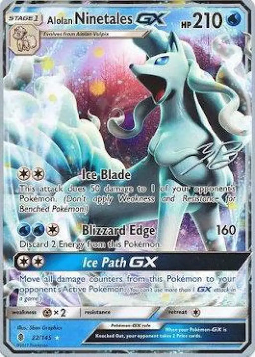 Alolan Ninetales GX (22/145) (Ice Path FTW - Zachary Bokhari) [World Championships 2017] - Pokemon Single