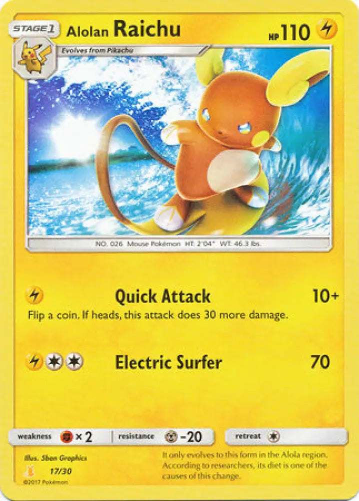 Alolan Raichu (17/30) [Sun & Moon: Trainer Kit - Alolan Raichu] - Pokemon Single