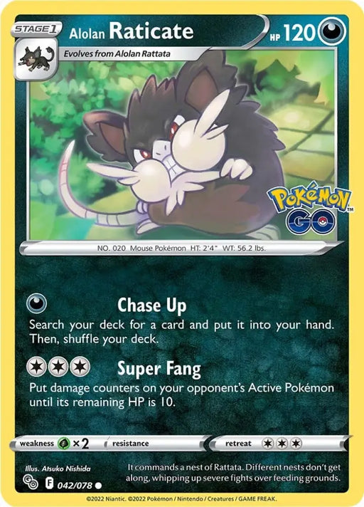 Alolan Raticate (042/078) [Pokémon GO] - Pokemon Single