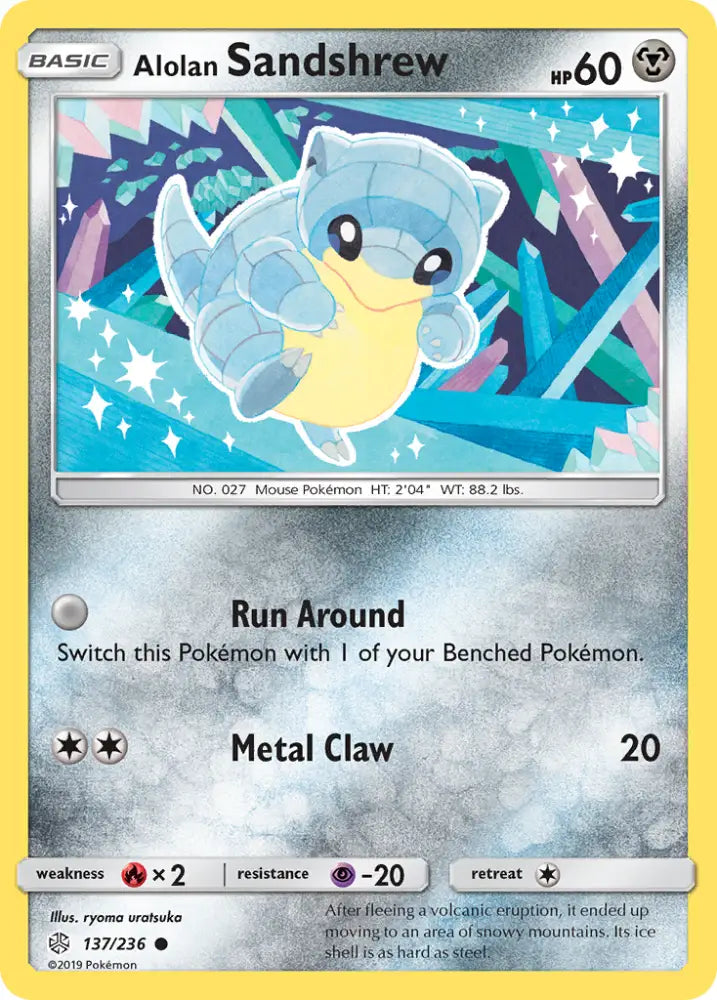 Alolan Sandshrew (137/236) [Sun & Moon: Cosmic Eclipse] - Pokemon Single