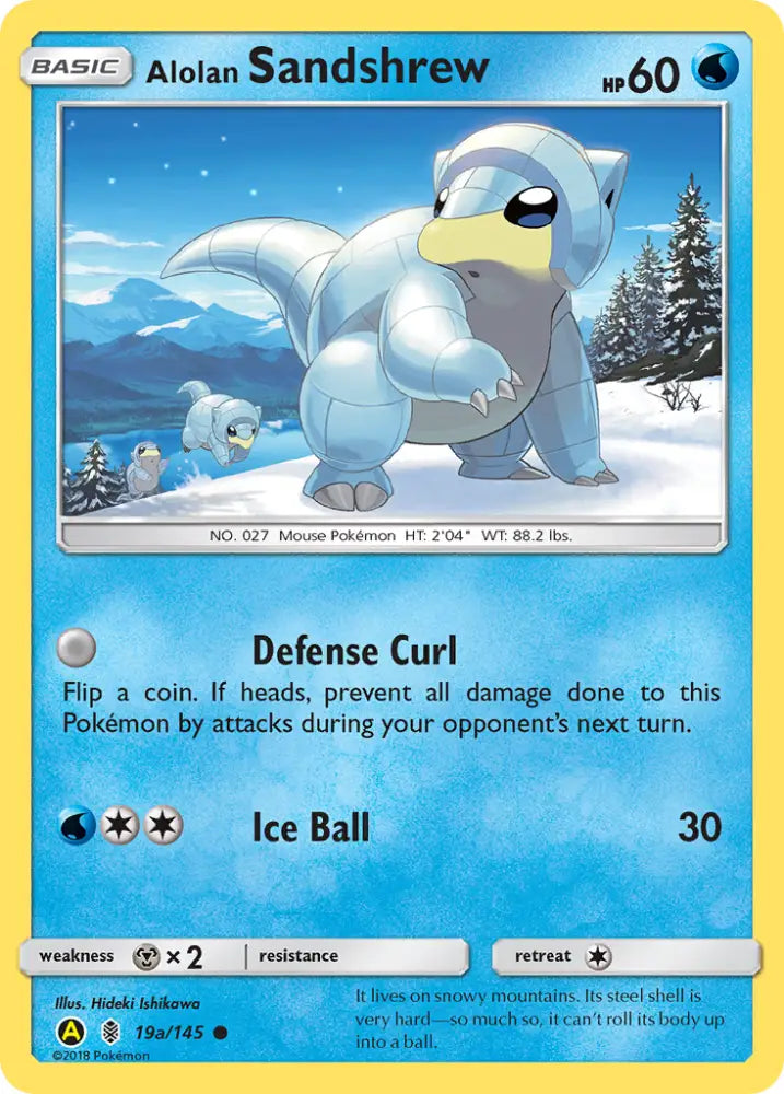 Alolan Sandshrew (19a/145) [Alternate Art Promos] - Pokemon Single